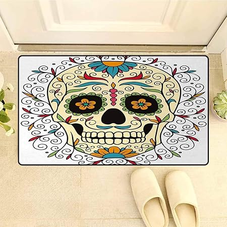 Amazon Com Houselookhome Sugar Skull Floor Mats For Entry Home