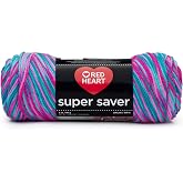 Red Heart Super Saver Economy Yarn, Bonbon Print