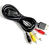 BUHCUWQB 6FT S-Video Composite AV Cable Compatible with Sega Dreamcast | 6FT Plug and play S-Video AV cable Compatible with Sega Dreamcast DC128. Luma/chroma separation for images, stereo RCA audio.