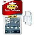 Command Round Cord Clips, Damage Free Hanging Cable Clips, No Tools Wall Clips for Hanging Electrical Cables of Christmas Dec