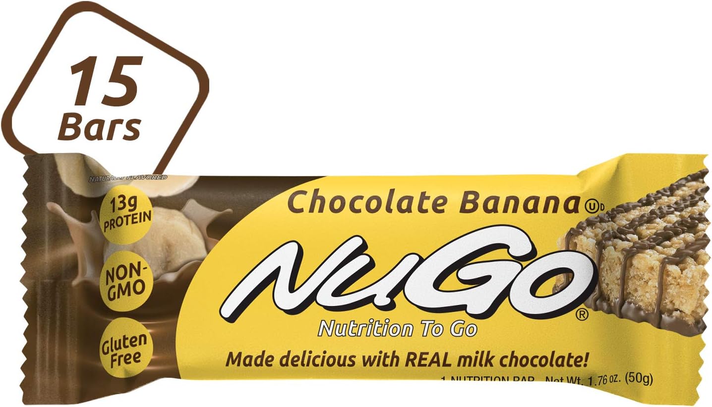 NuGo Protein Bar, Chocolate Banana, 1.76Ounce Bars (Pack of 15) Amazon.ca Health & Personal Care
