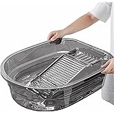 Portable Washboard Basin & All-in-One Laundry Basin Set - Heavy-Duty Wash Board for Hand Washing Clothes | Built-in Scrub Surface, washboard hand washing clothes for Camping, RV, Emergency Use