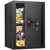 [19.7" Tall] Large Fireproof Home Safe Box, Anti-theft Safes with Dual Alarm System, Programmable Keypad and Spare Keys, Digital Fire Proof Safe for Home Money Firearm Documents Medicines