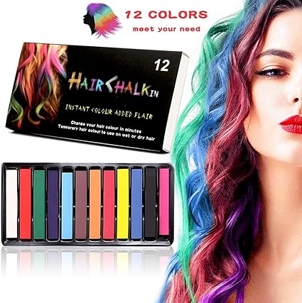 Regali Di Natale Per Tredicenni.Gesso Per Capelli Temporaneo Colore Dei Capelli Lavabile Sicuro Per Bambini E Adolescenti Per Halloween Cosplay Party Regalo Compleanno Regali Di Natale Per Ragazze 12 Colori Vivaci Amazon It Bellezza
