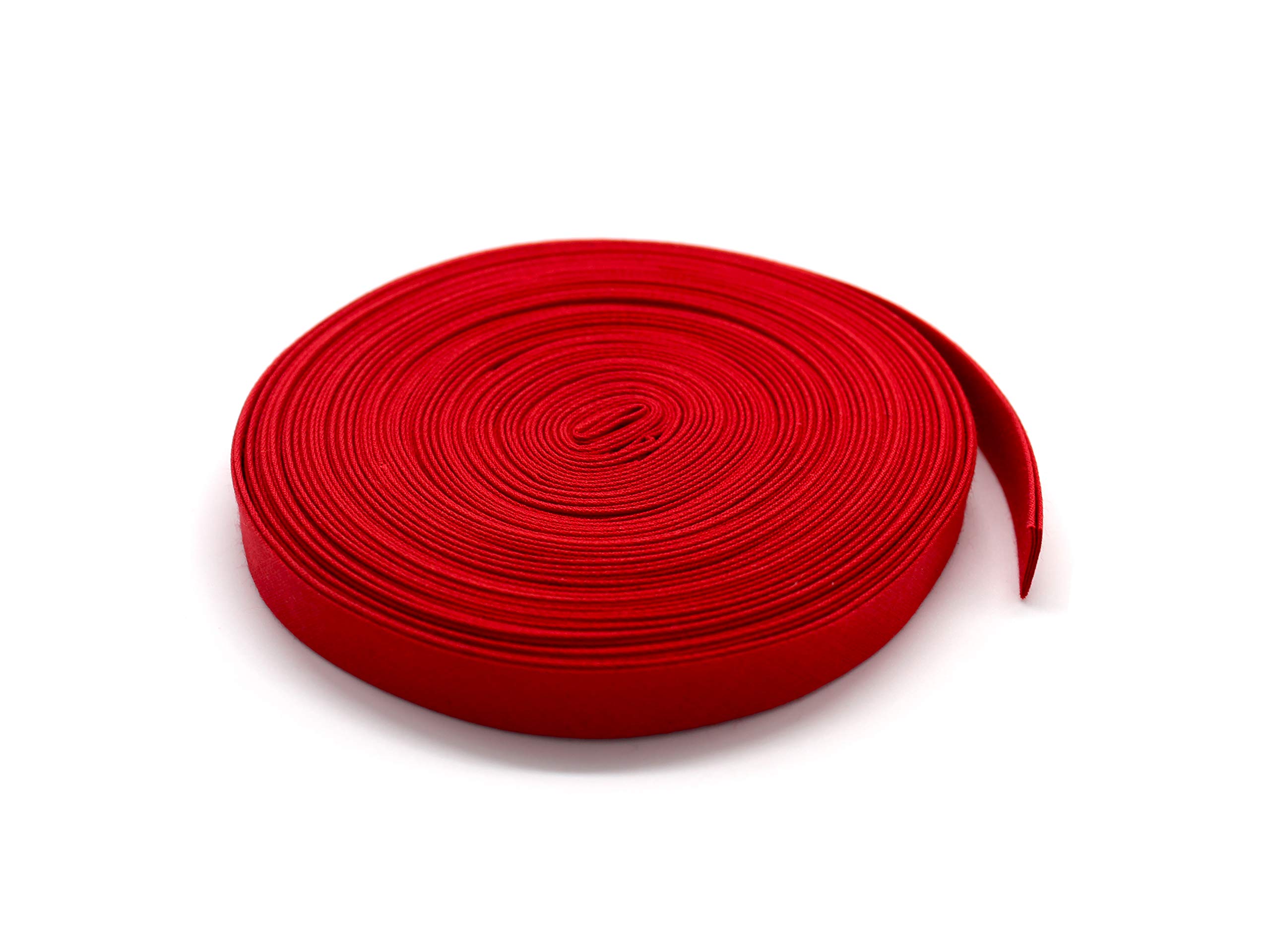 NY Binding Bias Tape ~ 1/2" Wide Double-fold Bias Tape ~ RED ~ Poly Cotton (10 Yards/Pack)