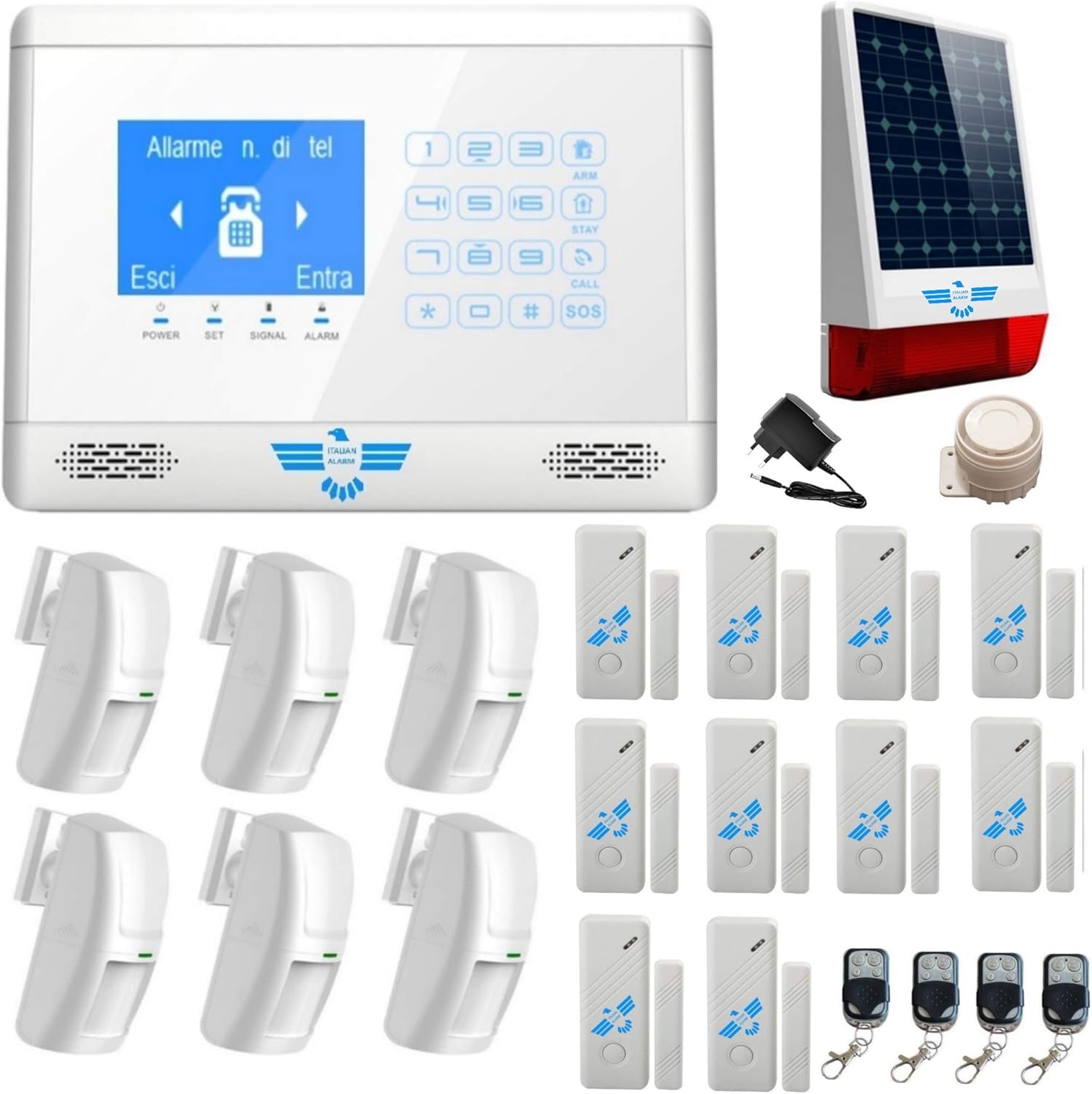 ITALIAN ALARM Micro Touch 2024 - Antifurto Casa Wireless Con WiFi E SIM, APP Tuya, Garanzia Italia