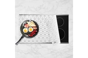 KITCHENRAKU KR Large Induction Cooktop Protector Mat 20.4x30.7 Inch, (Magnetic) Electric Stove Burner Covers, Induction Cooktop Cover,Glass Top Stove Cover (XL)