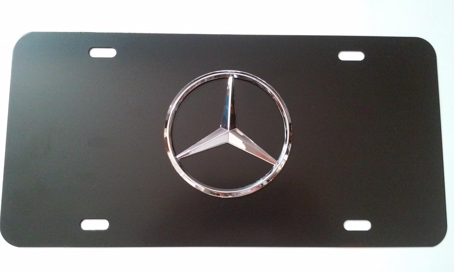 Amazon Com Jcl Mercedes Benz Black Aluminum Front License Plate