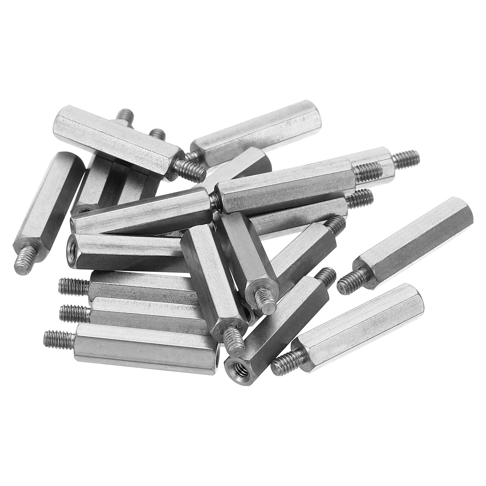 PATIKIL M2.5x18mm+4mm Male-Female Hex Standoff, 20 Pack Stainless Steel PCB Standoffs Screws for Motherboards, Computer Cases, Circuit Boards, Electronics