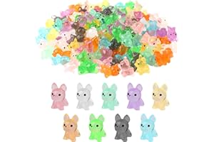 135pcs Luminous Mini Resin Dogs, Cute Miniature Dog Figures Tiny Small Resin Dog Figures Glow in The Dark Mini Animals for Ho