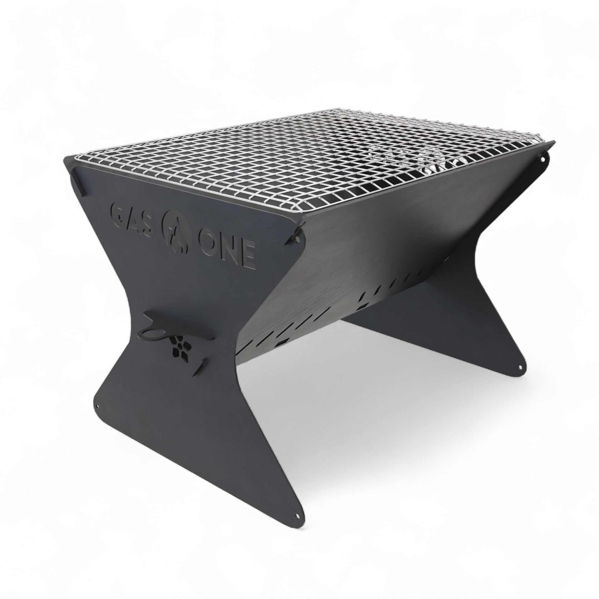 Photo 1 of GasOne 15” Portable Charcoal Grill – Foldable BBQ Grill – Camping Grills for Backyard, Bonfire, Patio – Heavy-Duty Portable Fire Pit – Camp Cooking Gear