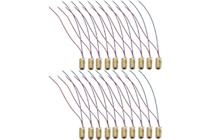 GODIYMODULES 20pcs 3v~5V 650nm 5mW Red Dot Laser Head Red Laser Diode Laser Tube Head Outer Diameter 6mm with Leads