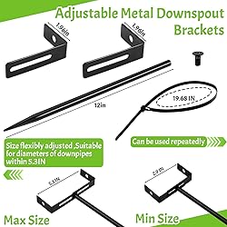1 Pack Rainwater Downspout Bracket with