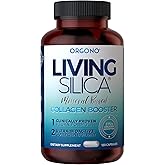Living Silica ORGONO Mineral-Based Collagen Booster Capsules | Silica-Based | Supports Collagen & Elastin for Joint & Bone Support, Glowing Skin, Strong Hair & Nails | 120 Capsules