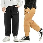 MINI PANDA Toddler Pants - Little Girls & Boys Stretch Fabric Pants 2-Pack (2T-6T)