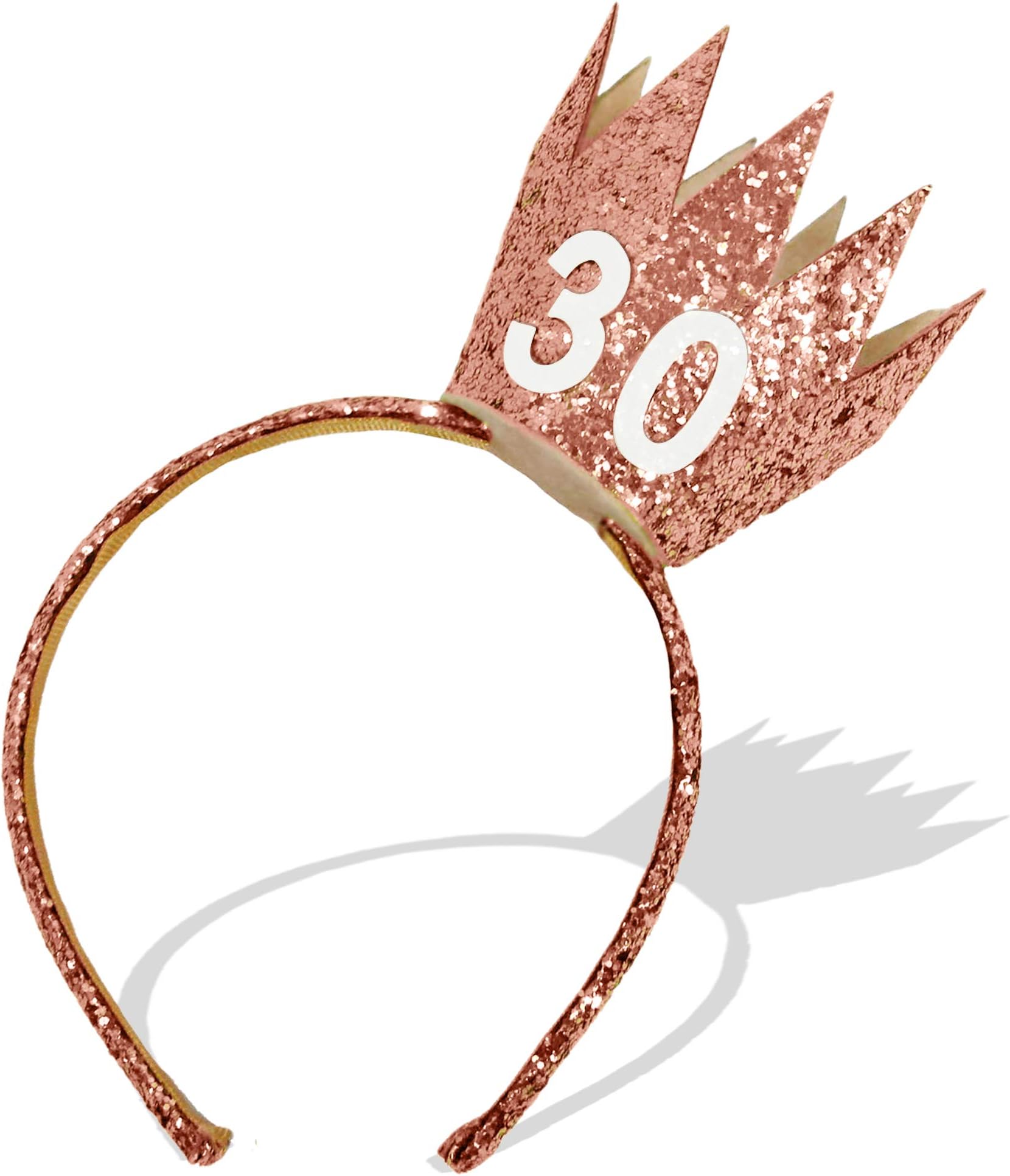 Fun 30th Birthday Sparkly Crown Headband Tiara and Party Hat Alternative Unisex One Size (Rose Gold)  Araluky Rose Gold Baroque Rhinestone Tiara and Crown for women ,HAPPY Birthday Queen Sash Quinceanera Party Supplies Birthday Gifts for Girl Women with Fun Party with Rose Gold Tiara Pink Lettering  Exacoo Rose Gold Tiara Wedding Tiaras and Crowns for Women Rhinestone Queen Tiara for Women Princess Crown Birthday Tiara Headbands for Wedding Prom Bridal Party Halloween Costume Christmas  Tiara for Women Birthday, Tiara for Women Silver, Happy Birthday Queen Tiara for Women, Crown for Girls Tiaras Birthday Queen Crowns with Birthday Girl Sash, Crowns for Women with AB Silver Rhinestone