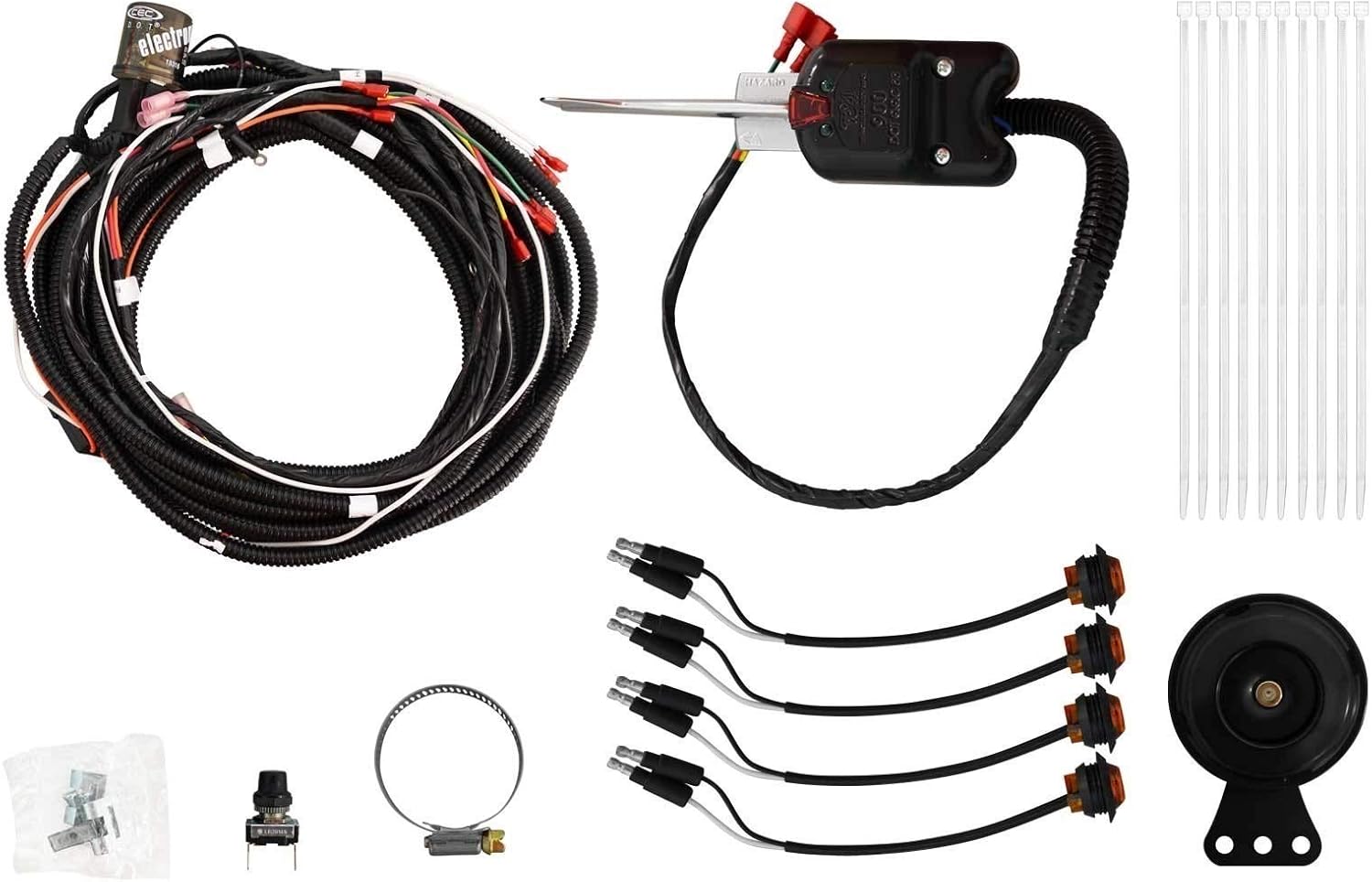 SuperATV Turn Signal Kit for Polaris RZR RZR 800 / S 800/4 800 (See Fitment) - (with Steering Column and Dash Horn) - Plug and Play for Easy Installation!
