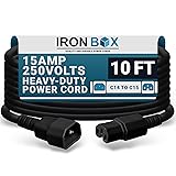 IronBox Electric C14 to C15 Power Cord