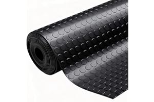 3.3ft x 16.4ft Rubber Garage Floor Rubber Mat Heavy Duty Commercial Grade Floor Mat Floor Protection Mats Non-Slip Garage Flo