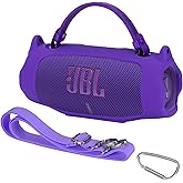 Peyyargo Silicone Cover Compatible with Charge 6 Portable Waterproof Drop-Proof Speaker (Purple)