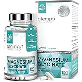 Magnesium Glycinate 1000mg Capsules – Chelated High Absorption Magnesium to Support Relaxation, Stress Relief & Muscle Comfort – Vegan, Non-GMO – 120 Capsules*