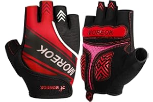 BIKINGMOREOK Mountain Bike Cycling Gloves for Men Women,Half Finger Workout Sports Road Biking Bicycle Gloves with 5MM Anti-Slip Gel Pads