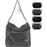 ATSEKTZ Modification Accessory Compatible with Chanel 22 Bag – Black Anti-Wear Chain Entry Pads, Strap Protection Kit for Bag Opening, Microfiber Leather