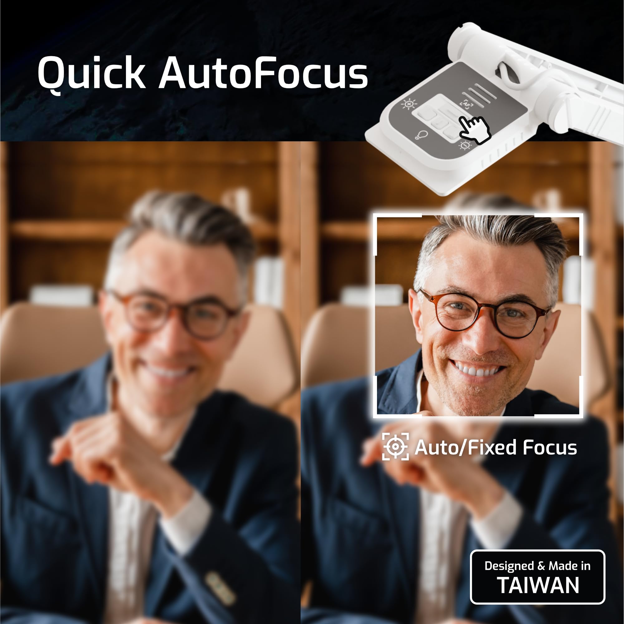 INSWAN INS-Flip 4 4K USB Portable Document Camera/Webcam/Visualiser—13MP Ultra HD, Foldable Design, Auto Focus, Mic, LED, Compatible with Mac OS, Windows, iPad, Chromebook for Distance Learning