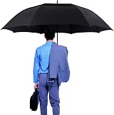 ACEIken 62-Inch Golf Umbrella Windproof Automatic Open Double Canopy Black view 9