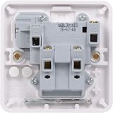 Schneider Electric Lisse White Moulded Double Pole 13A Switched Power Socket view 4