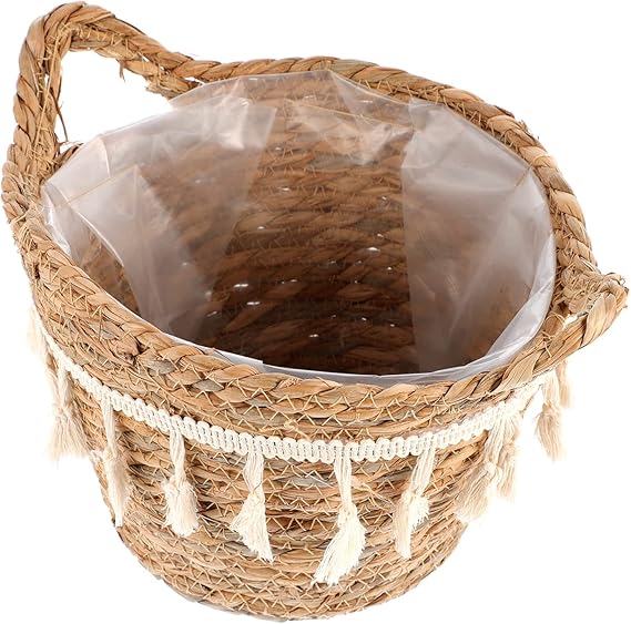 Cestino In Paglia Intrecciata - 24x24 Cm, Naturale, Per Camera, Bagno O Ufficio - Foto 7