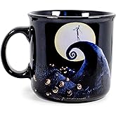 Nightmare Before Christmas The Jack Skellington On Spiral Hill Ceramic Camper Mug | Themed Casual Drinkware For Coffee, Tea, Hot Cocoa | Holds 20 Ounces