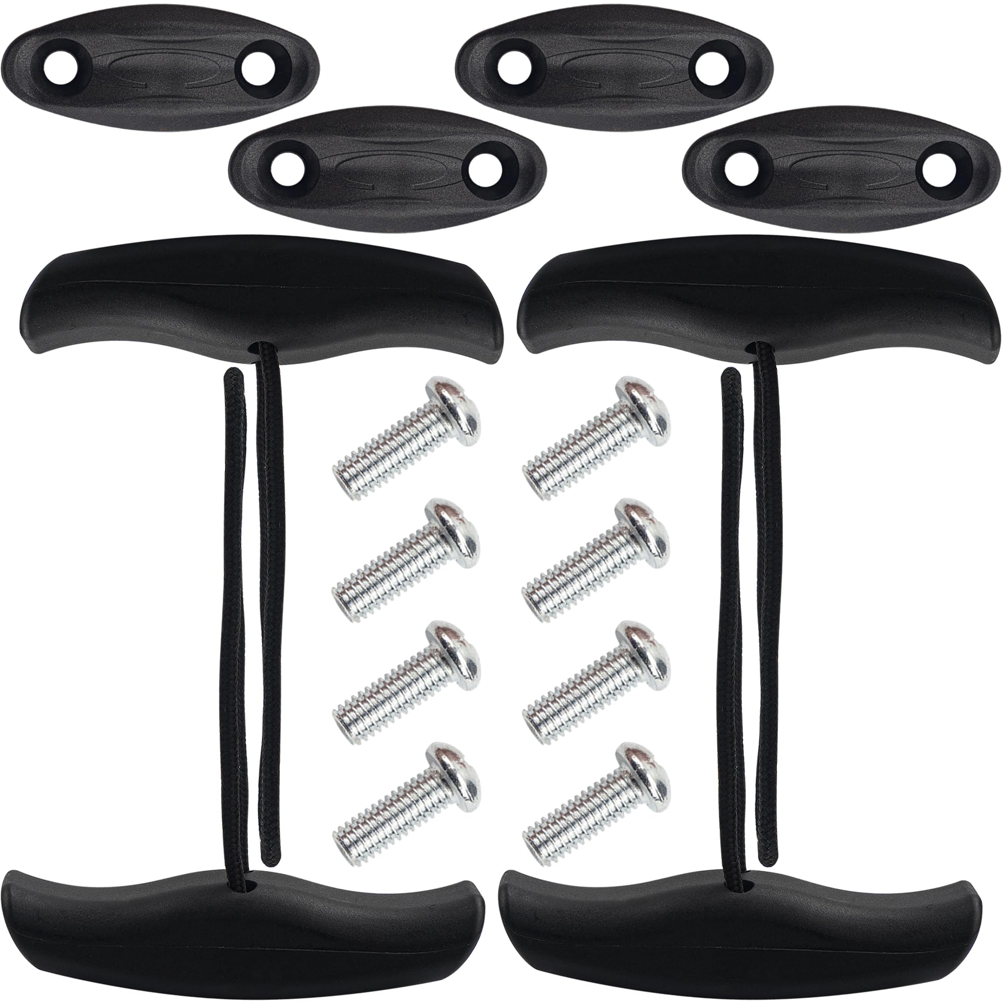 Omoojee 4 Pack Kayak Handles, Canoe Carry Handles Replacement with Cord & Pad Eyes, Kayak Accessories