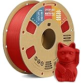 OVERTURE Matte PLA 3D Printer Filament 1.75mm, Matt Surface & Low Warping Filament 1kg Spool (2.2 lbs), Accuracy +/- 0.02 mm, Fit Most FDM Printers (Matte Brick Red)