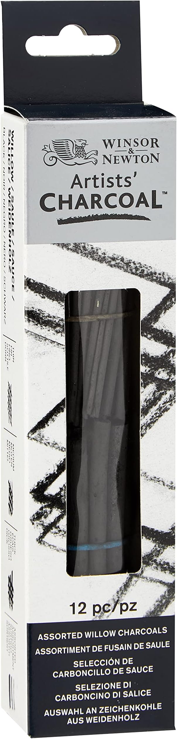Winsor & Newton Willow Charcoal Sticks Assorted 2.54 x 15.75 x 4.06 cm