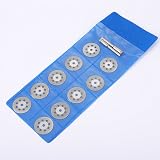 Blulu 12 Pcs 22 mm Diamond Cutting Discs with Arbor Shafts view 7