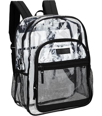 Mochila transparente adidas – Bolsa transparente para estadio, Claro/Negro, Tamaño único : Deportes y Actividades al Aire Libre