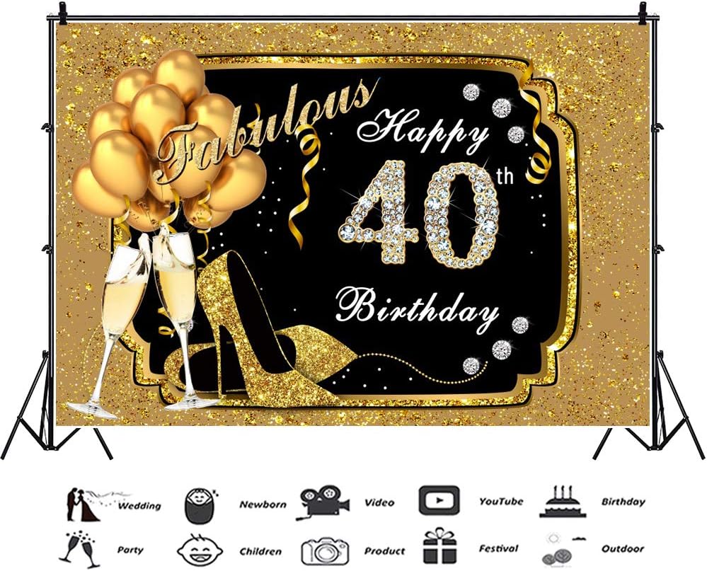 Cassisy 3x2m Vinyle Anniversaire Toile De Fond Photo 18eme Joyeux Anniversaire Anniversaire Banniere Champagne Paillettes Fond De Studio Photo Enfant Adulte Photographie Props Photobooth High Tech Photo Et Camescopes Sealpack In