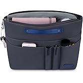 HyFanStr Purse Organizer Insert for Handbags,Tote Bag Organizer Insert Zipper Bag for Women, Handbag Organizer Inside Liner with 15 Pockets