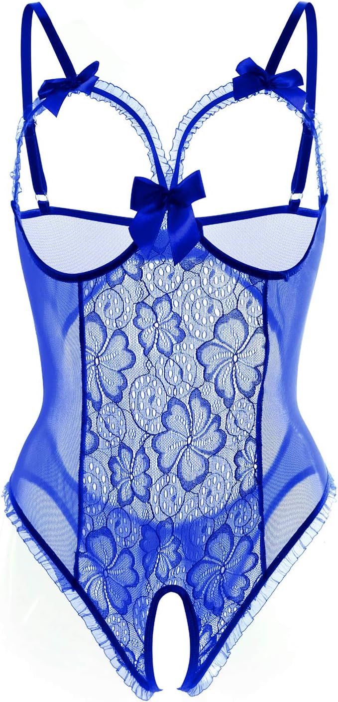 AIBINGGELingerie for Women Sexy Teddy One-Piece Lace Babydoll Bodysuit Nightie Plus Size