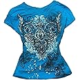 Y2k Fairy Grunge Clothes for Women Emo 2000s Skull Skeleton Print Tees Shirts Fairycore Vintage E-Girls Clothes