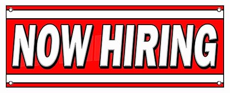 Amazon Com Now Hiring Banner Sign Shop Store Employee Hire