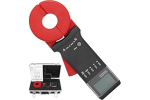 PODOY ETCR2100A Ground Resistance Meter Earth Tester Clamp Digital for Electric Power Telecommunications Meteorology Oil Field Architecture Industrial Electrical Equipment 0.01-200Ω NO Battery