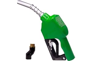 MENAITEK Green 3/4" Inch NPT Automatic Shut Off Fuel Nozzle Kit Fuel Pump Handle 360° Hose Swivel,13/16" Spout 16 GPM Flow designed for Gasoline, Diesel,Kerosene Biodiesel up to B20, E15 Kerose