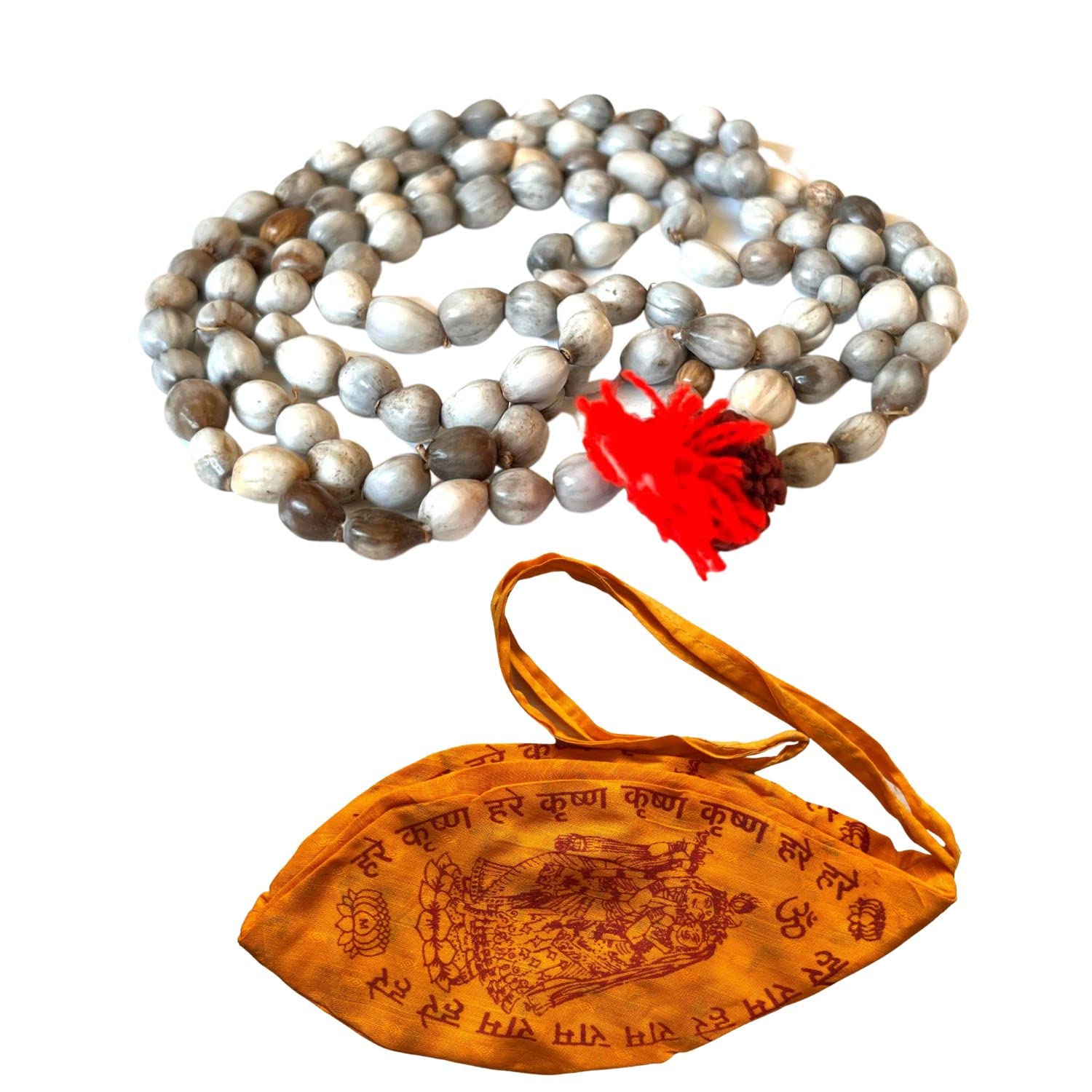 NAISHA Gaumukhi Jaap Mala & Vaijanti Mala 108 Beads Krishna japa Mala Necklace For Men & Women, Pack of 2