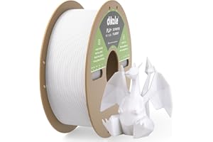 dikale PLA Pro 3D Printer Filament 1.75mm, PLA+ Refills Neatly Wound Filament Net Weight 1KG/2.2lbs Spool, Dimensional Accuracy +/- 0.03 mm, Compatible with Most FDM 3D Printers, White
