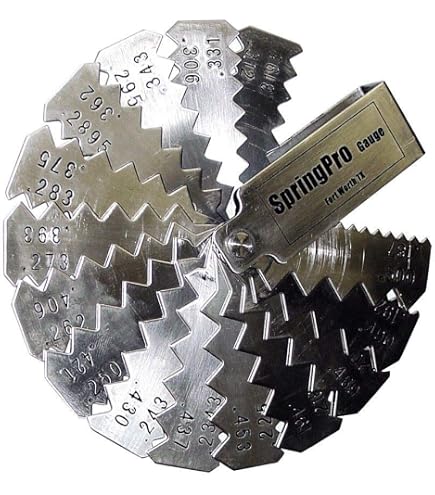 Garage Door Torsion Spring Wire Size Gauge - Ruler Style Tool For Measuring Coils - Hardware Store