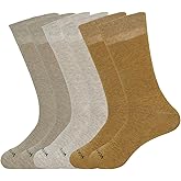 WANDER Men's Dress Socks Cotton Thin Classic Lightweight Socks 6/8 Pairs Solid & Patterned Soft Breathable Socks