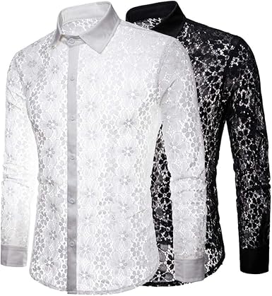 camisas de encaje para hombres