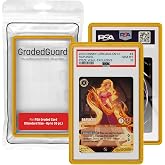 GradedGuard Jewel Case PSA Card Slab Protector, Translucent Vibrant Color Frame, Standard Size, Drop &amp; Scratch Proof Holder for Graded Sports TCG Cards (Amber)